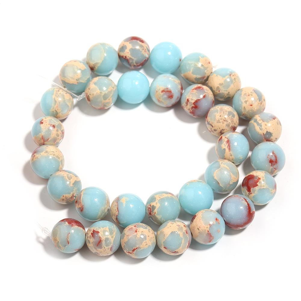 Χάντρες Δέρματος Φιδιού Στρογγυλές Χαλαρές Χάντρες Πέτρας 4/6/8/10/12mm για DIY Κατασκευή Κοσμημάτων Βραχιόλι Γούρι για Κέντημα