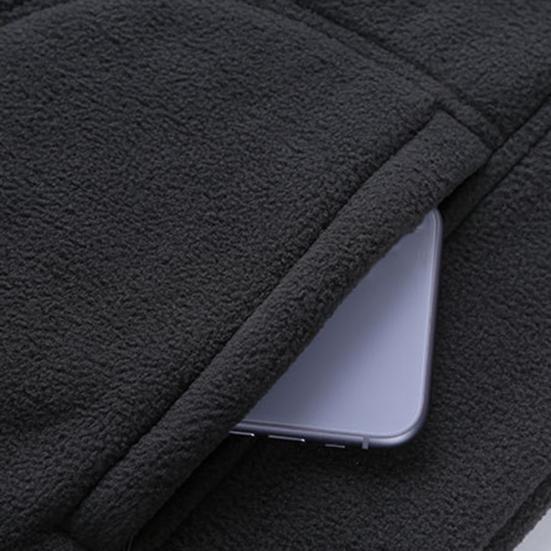 Men Winter Vest Sleeveless Stand Collar Solid Color Fleece Thick Keep Warm Plus Size Neck Protection Winter Waistcoat for Daily Wear