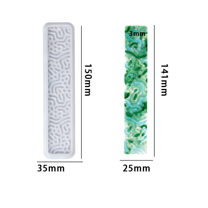 Leaves Bookmark Silicone Mold Rectangle Bookmark Epoxy Resin Casting Molds for DIY Epoxy Resin Crafts Making Tools