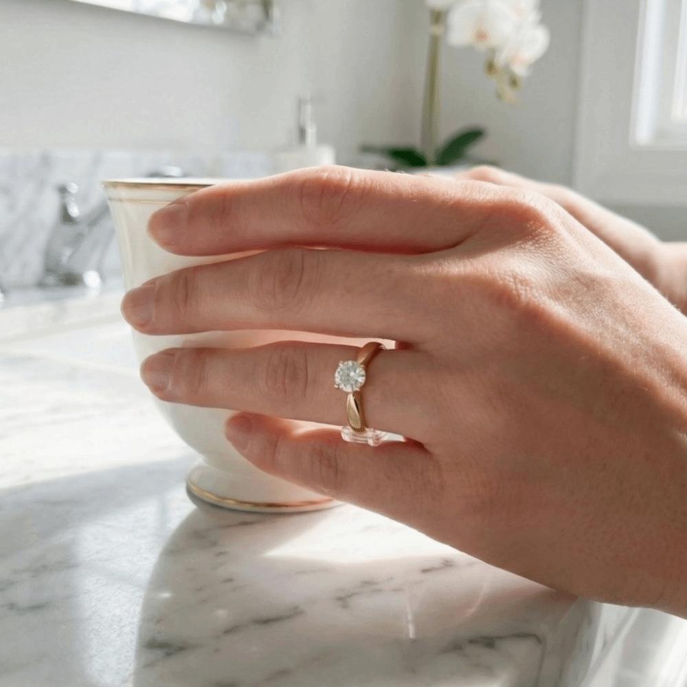 15/26Pcs Transparent Ring Guards for Loose Rings Silicone Ring Tighteners  Unisex