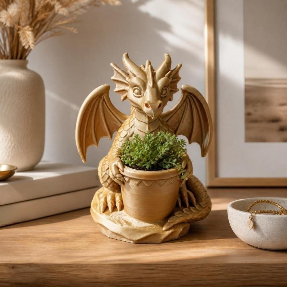 Gothic Style Dragon Planter Pot Home Decoration Dragon Statue Succulent Plant Flowerpot Home