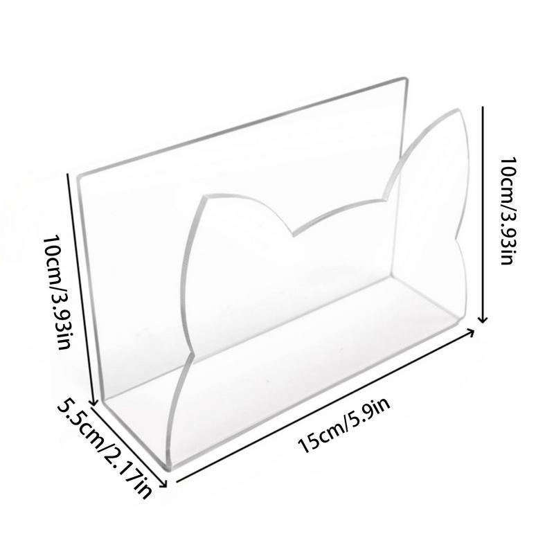 Acrylic File Organizer Clear Envelope Holder For Desk Cat Shape Desktop Letter Organizer For Folders Books Countertop Document
