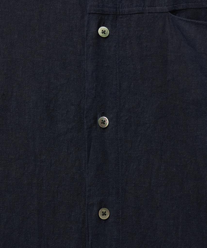 ASP Tencel Linen Wide Shirt - Navy