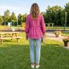 Women's Casual Color Long Sleeve Comfortable Loose Fit Top for Everyday Wear