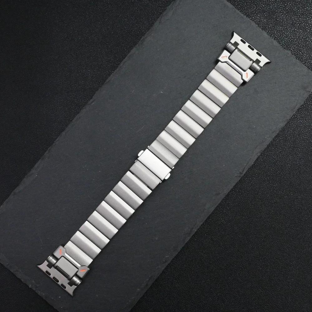 Titanium Bracelet for Apple Watch Series 10 46mm Ultra 2/1 49mm Metal Strap Correa for iwatch 9 8 7 45mm 6 5 4 SE 44mm Watchband