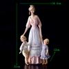 European Retro Resin Mother Child Statue Ornaments Crafts Home Table Mom Children Figurines Miniatures Decoration Love Gifts Art