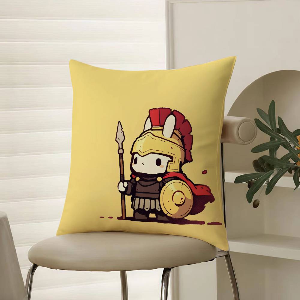 Cute Rabbit Dresses Pillow Case Comfort Sofa Bed Silky Elegant Invisible Zipper Decorative Cushion Cover