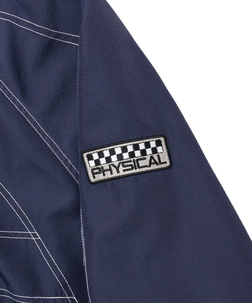 PHYPS MOTORCYCLE Ripstop Hooded Soccer Anorak Navy