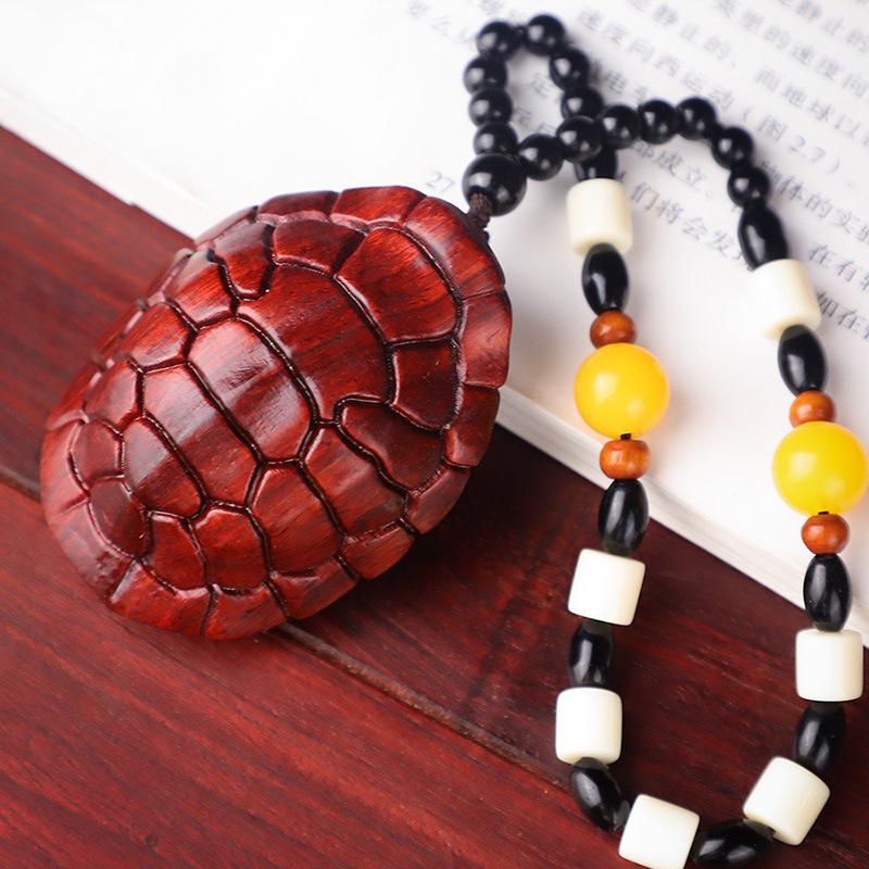 Small-Leaf Red Sandalwood Pendant: Wealth-Attracting Pixiu, Gourd, Dragon, Tortoise Design