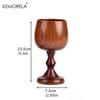 KEMORELA Handmade Natural Spruce Wood Goblet Cup Set 2/4 Classical round Red Wine Glasses Teapcups Solid Wooden Drinkware