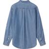 Levis SS24 Summer Collection Denim Solid Color Loose Long Sleeve Shirt Women shirts Dark-Blue 001BO-0000