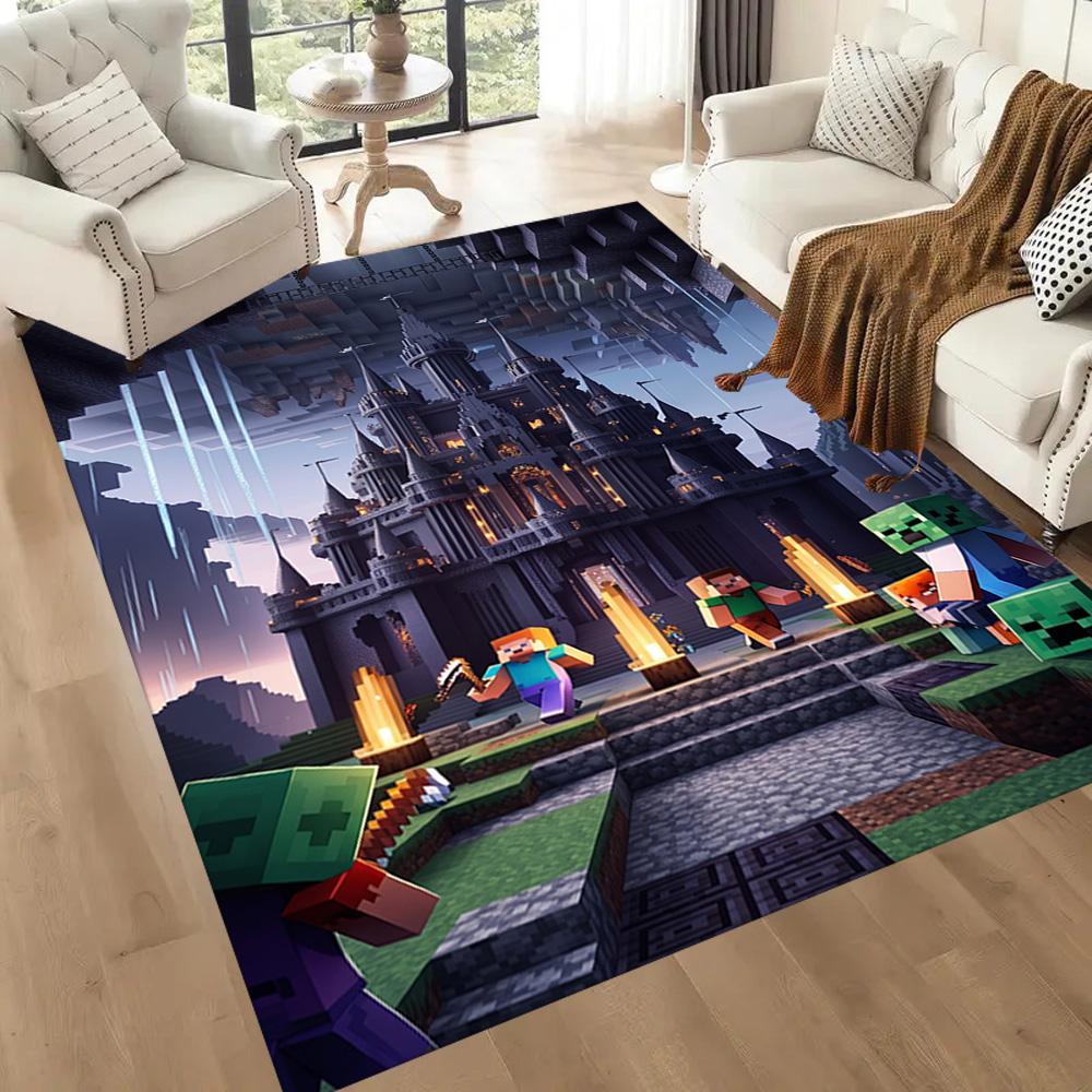 Minecraft 504 Carpet Perfect for Balcony Playrooms Decorate room Kitchen Anti-slip Rug Anime Office Decor Perfect Birthday/Christmas Gift Idea