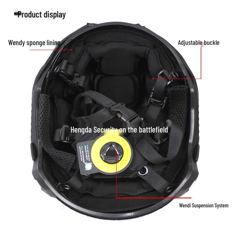 Enhanced 5mm FAST High-Cut Riot Helmet with Wendy Liner for Special Forces Training - CE Certified