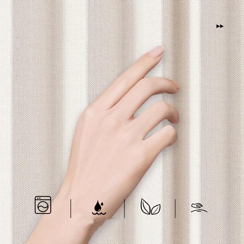 Elegant Bohemian Style Rodless Folding Door Curtain with Stripes  Magnetic Partition for Living Room, Bedroom, Kitchen  Versatile Home Decor