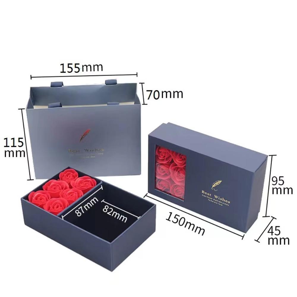 Window Opening Ring Box Eternal Flower Jewelry Gift Packaging Box  for Wife Mom Girlfriend