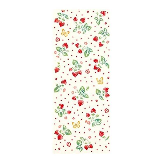 Kenema Tenugui (Japanese Hand Towel) - Strawberry Picking - Versatile for Various Scenes, Use as Tablecloth, Handkerchief, or Towel - Made of Soft,