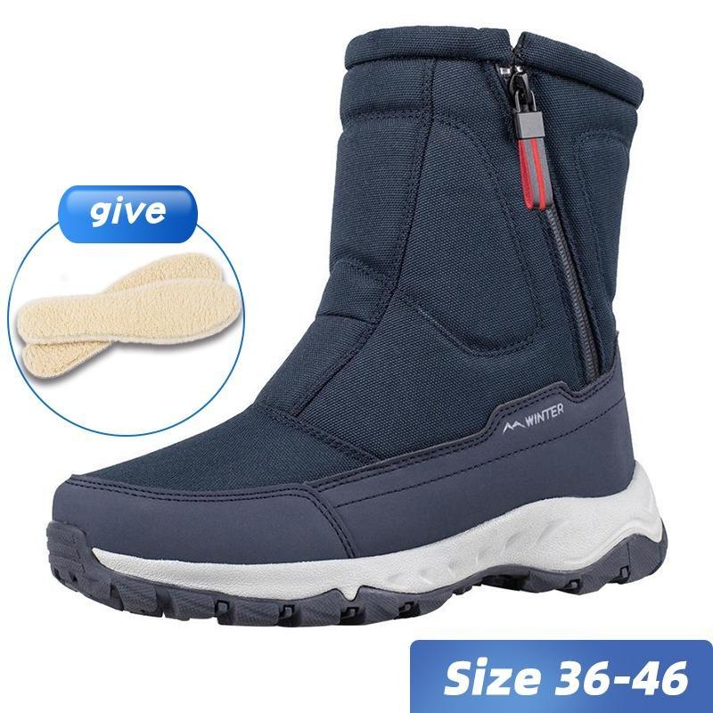 Winter Thickened Snow Boots Plush Warm Non Slip and Waterproof Men's and Women's Short Tube Cotton Shoes