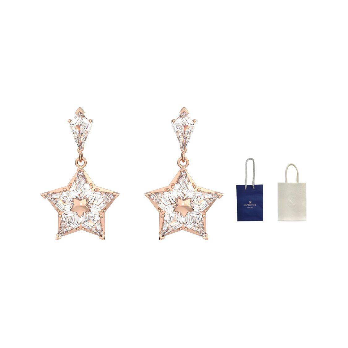 Swarovski Stella Drop Earrings Women earrings Rose-Gold 5645466 Box+Shopping Bag (Random Color)