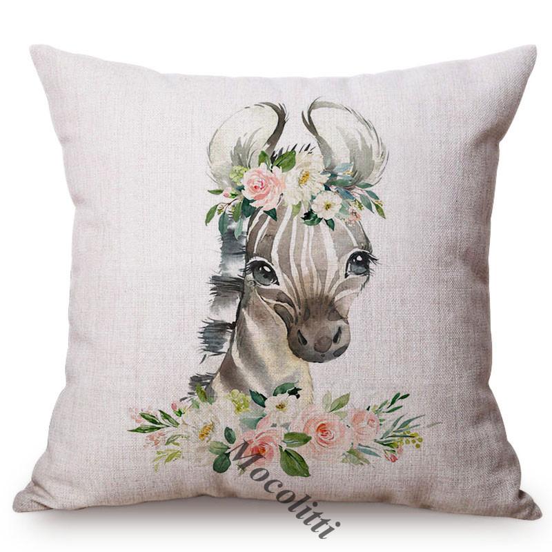 Nordic Animals Koala Duckling Bunny Pillow Case Cute Birthday Gift Kid'S Room Sofa Decoration Car Linen Cushion Cover Cojines