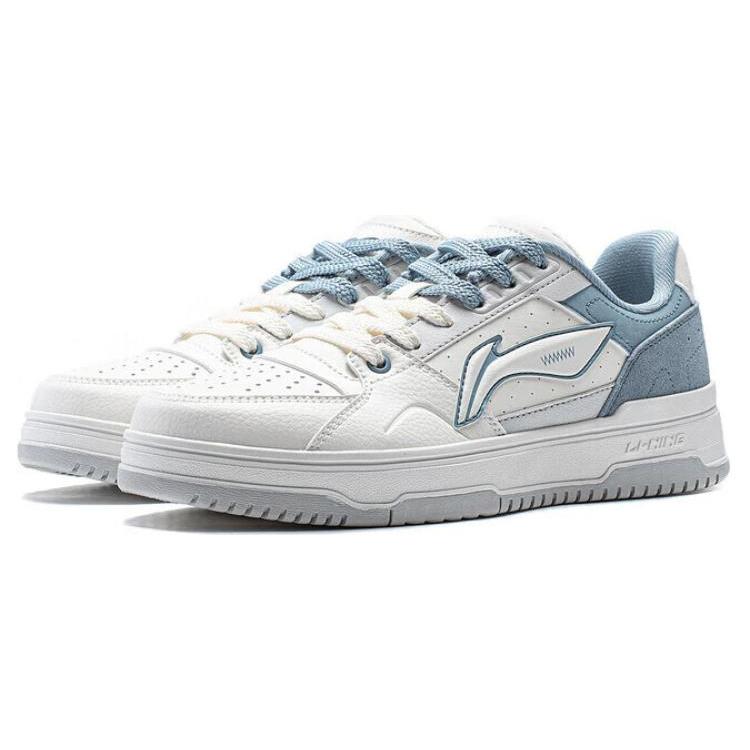 New LiNing Tianji 2.0 Cushioning Low Top Skateboard Shoes Women's White Blue AGCT292-5