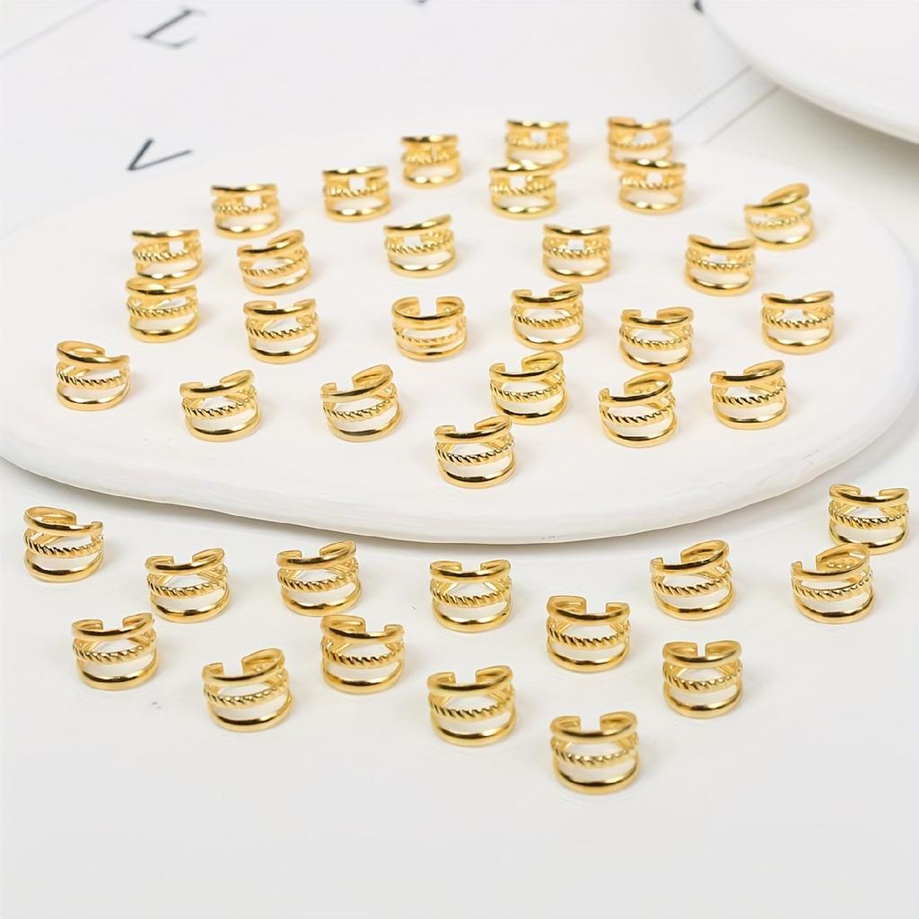 11Pc European and American TEUMSHEIN popular DIY wig dreadlocks jewelry accessories retro three-wire flower tube braid hair buckle