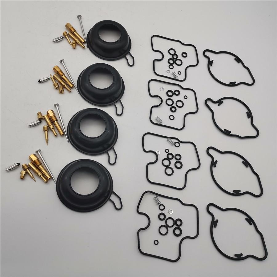 4 Set Carburetor Rebuild Repair Kit w/ Diaphragm Vacuum For Honda CBR400 RR NC29