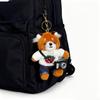 Cartoon Red Panda Plush Keychain Stuffed Red Panda Wearing Sweater Bag Charm with Mini Camera for Backpack Handbag Car Key Accessories