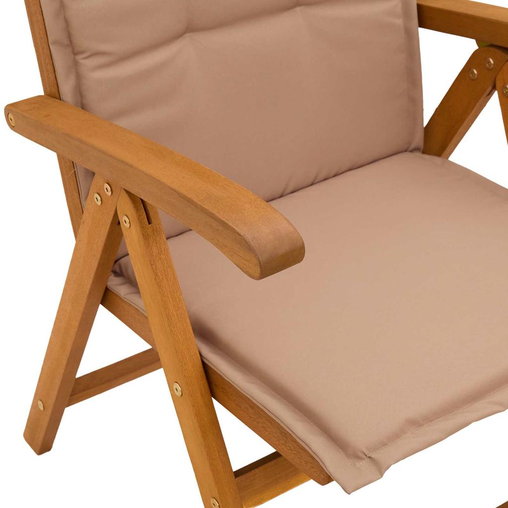Garden Recliners 6 pcs Natural Solid Acacia Wood