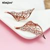 SIMJOO Stylish Wing Stud Butterfly Zircon Earrings