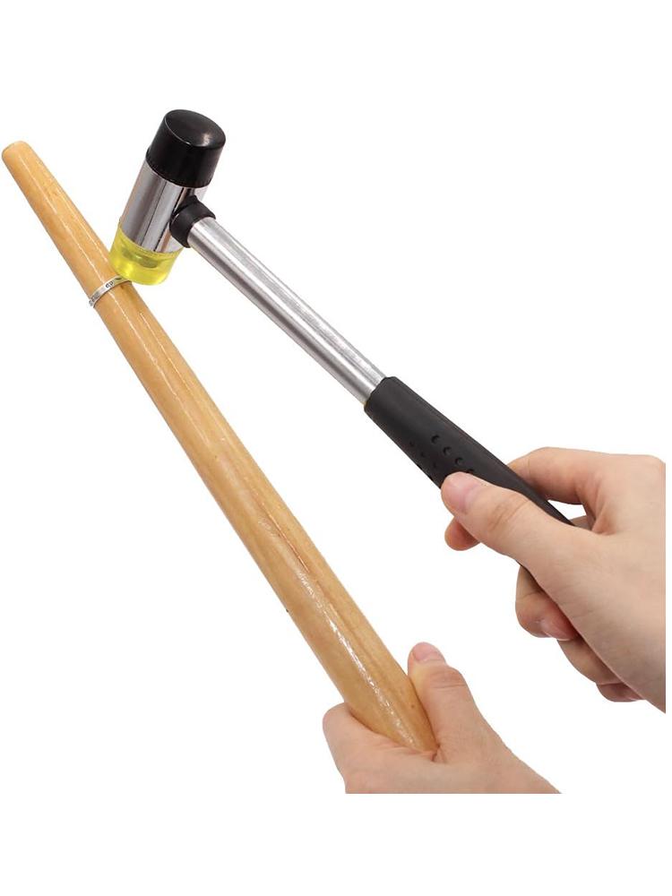 Yasumai Jewelers Rubber Hammer Mallet with Wood Ring Mandrel Sizer Sizing Adjuster Repair Tools Jewelry Making Kit
