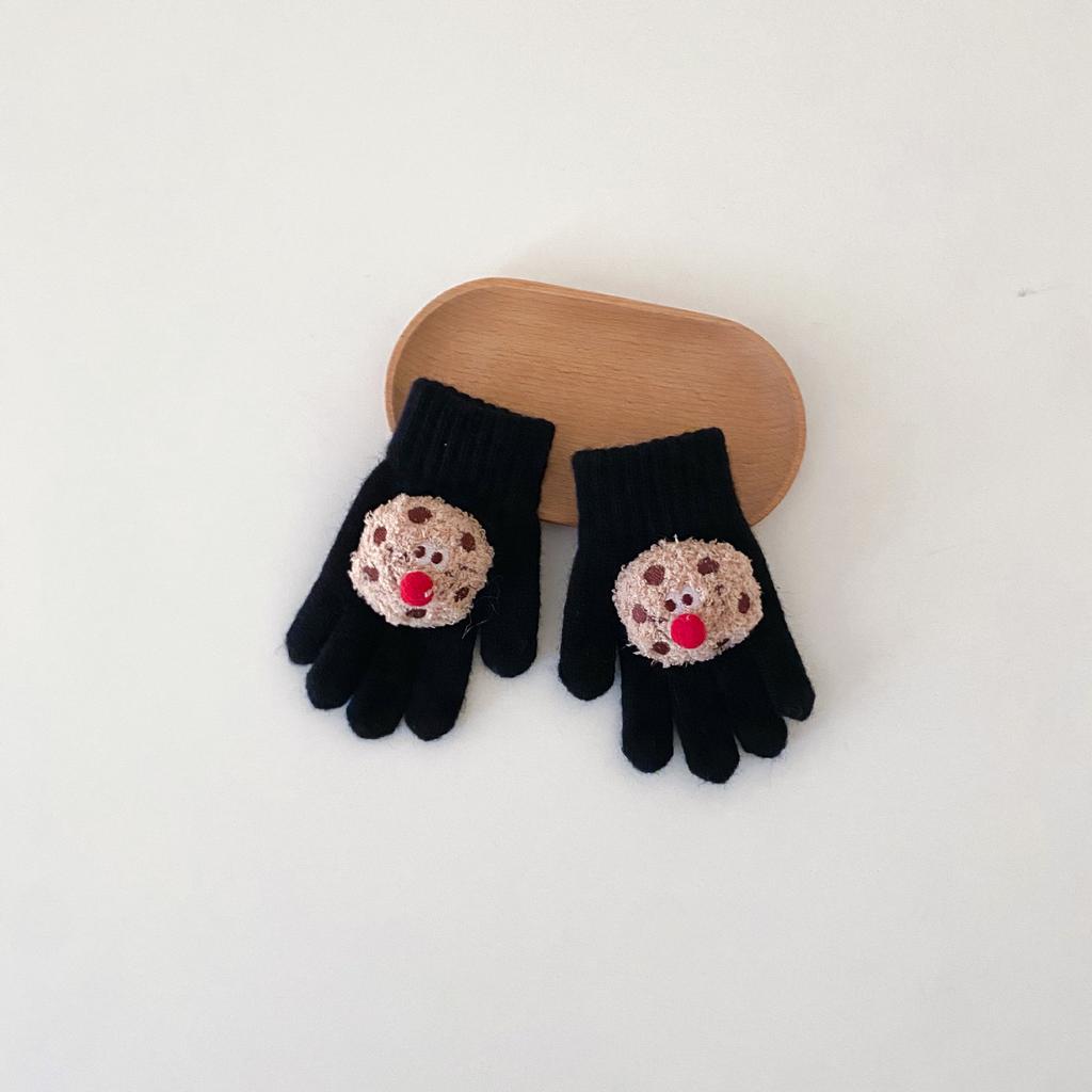 Guantes Infantiles Coreanos Nuevos de Invierno Ins Dibujos Animados Dedos Divididos Cálidos de Punto Cinco Dedos Guantes de Moda para Niños y Niñas