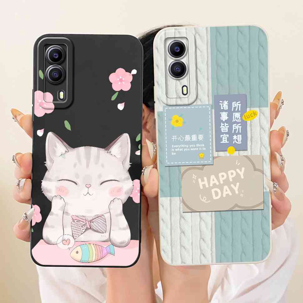 For Vivo Y53s 5G V2111A Case Printed Popular Cartoon Animals Silicone Back Cover For Vivo Y 53S 5G V2058 6.58" Phone Cases Capa