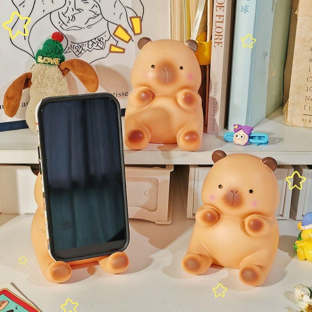 Creative Capybara Phone Holder Mini Portable Desk Ornaments Multifunctional Phone Stand for Phone Tablet