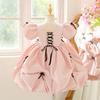 Elegant Girls' Princess Dress - Bow Puff Sleeve Birthday & Fashion Show Gown