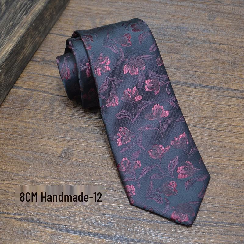 Men's Elegant Floral Pattern Tie: Fashionable Wedding & Banquet Accessory