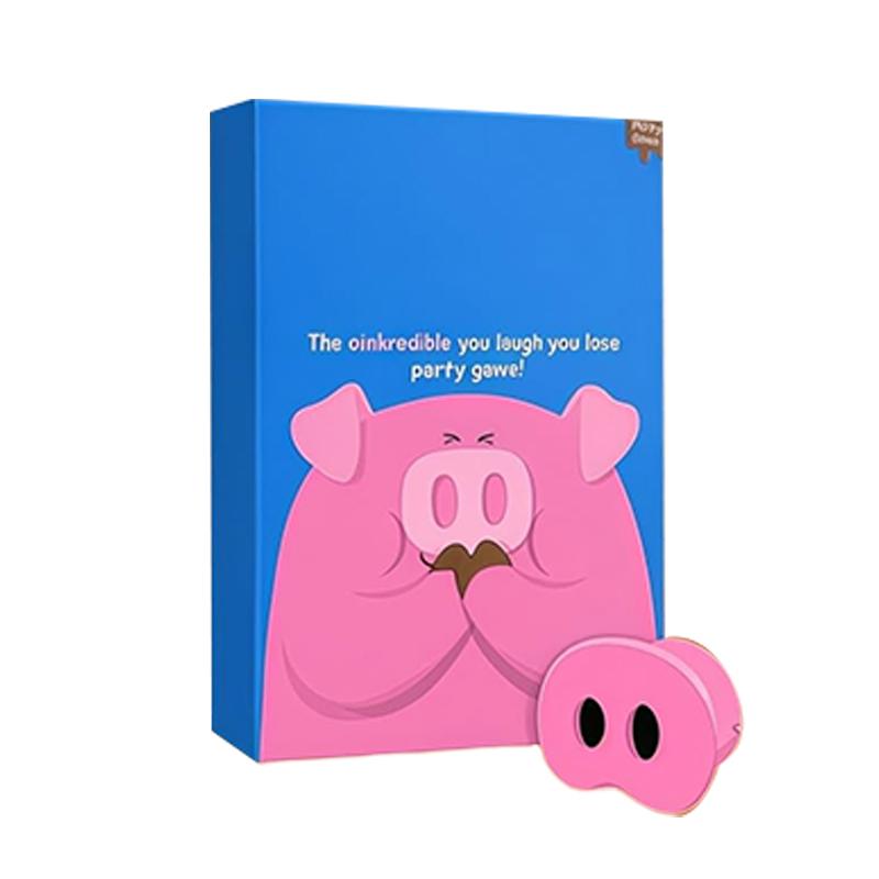 

The Oinkcredible You Laugh You Lose Party Game - Pig Games with 150 Challenge Cards & 5 Snorting Pig Noses for Family Party Gift
