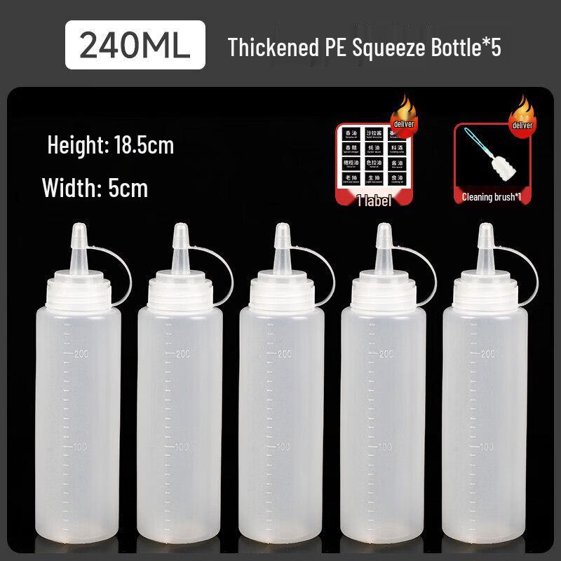 ZISIZ Food Grade Multi-Purpose Squeeze Bottle