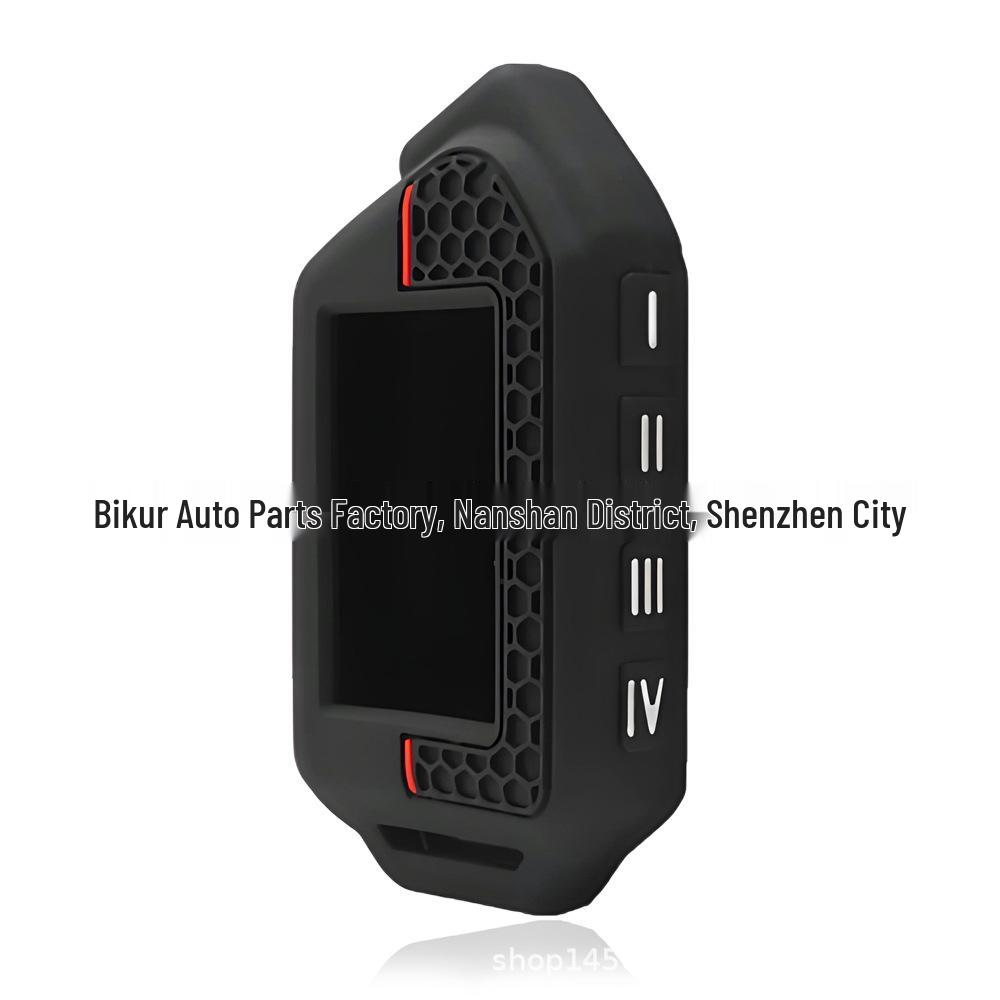 Двусторонний брелок-чехол Scher-Khan Mobicar с сотовым рисунком для России чёрный