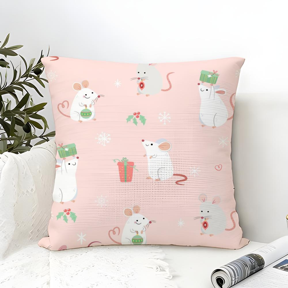 Children'S Cartoon Animal Painting Pillow Case Linen Pillow Case Sofa Home Decor Cushion Cover Cushion Cove