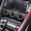 Black Carbon Fiber Center Control AC Panel Trim For Jaguar F-TYPE 2013-