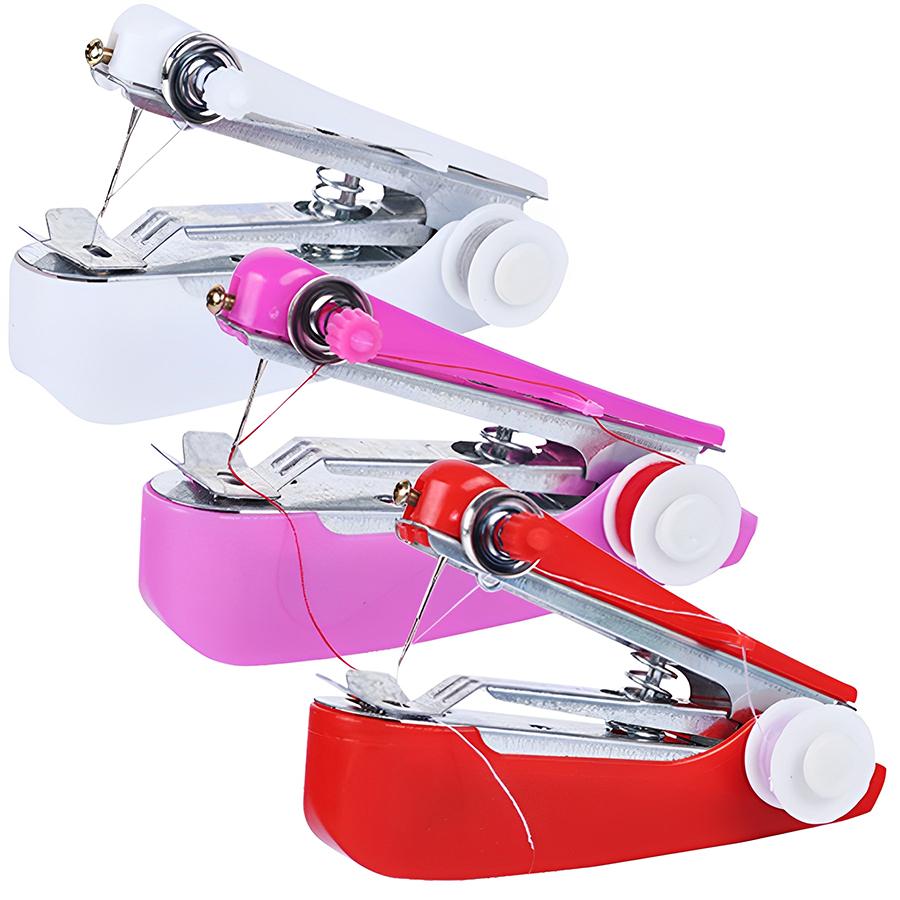 4 Colors Mini Handheld Manual Sewing Machine Home Quick Clothing Repair Tool Suitable for Cloths Fabrics Common Sewing Tools