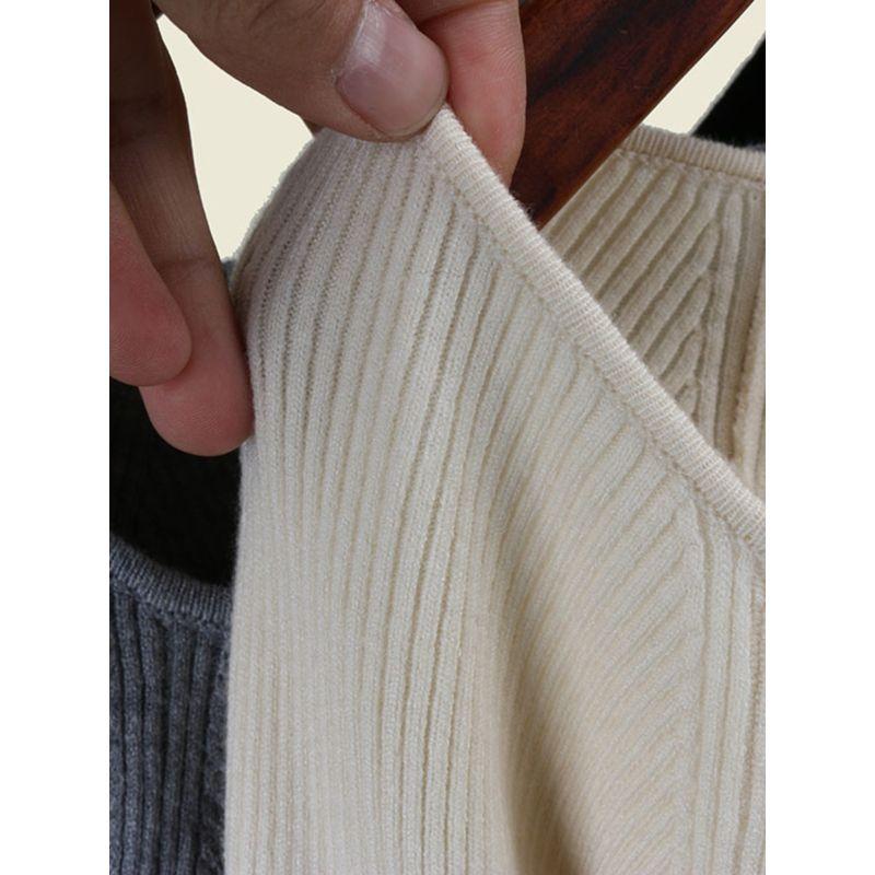 Foreign Trade Original Order Japan fashion Water Drop off-Neck Knit Sexy Short Pullover Base Gyaru Top