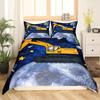 Excavator King Queen Duvet Cover Cartoon Construction Truck Bedding Set for Kids Boys Girls Tractor 2/3pcs Polyester Quilt Cover