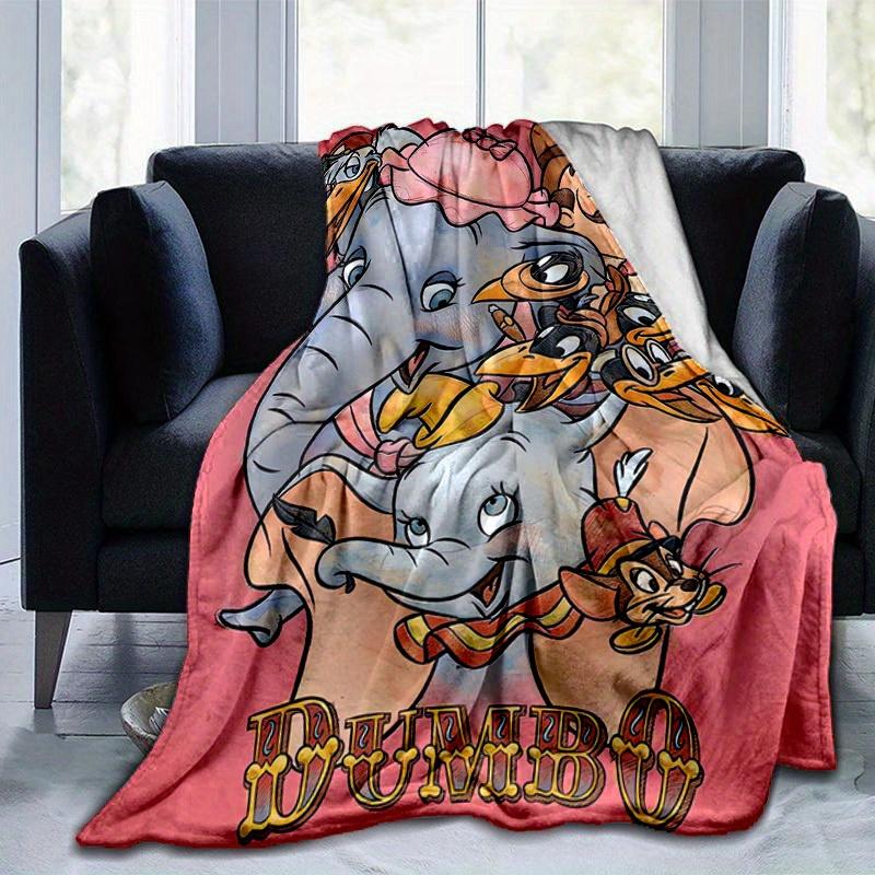 1pc, Dumbo Elephant & Friends Throw Blanket Soft & Cozy Home Decor for Couch, Bed, Travel, Camping, Car, Beach, Office Nap Perfect Gift