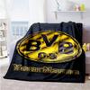 Borussia Dortmund Personalized Name Blanket Lightweight Personalized Blanket Soft & Cozy Perfect for Nap Sofa Livingroom Bedding All-Season Use