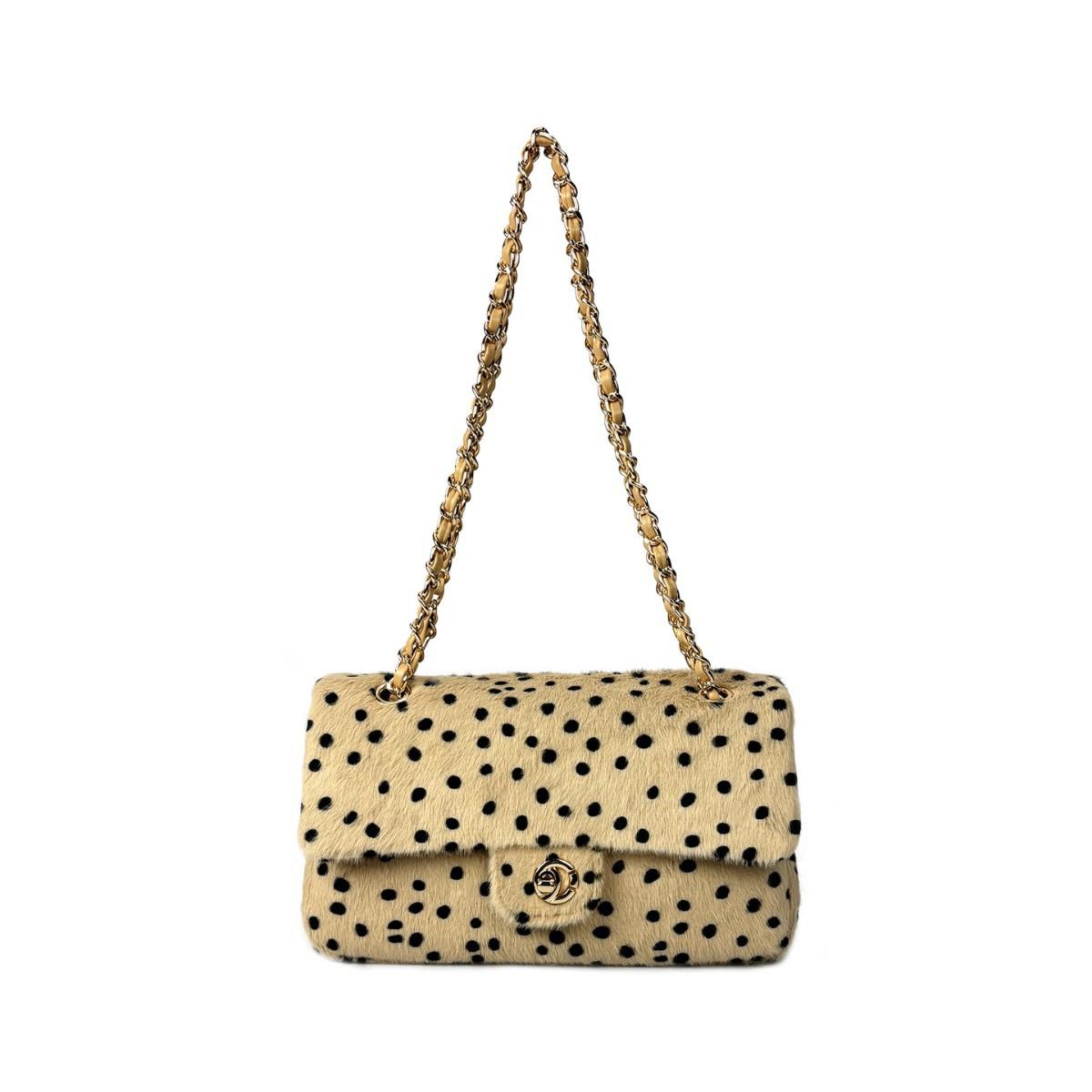 Plush Wave Dot Square Bag, Women`s