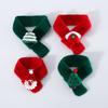 Solid Color Knitted Christmas Scarf Pets Dogs Cats Warm Fleece Winter Accessory Holiday Gift