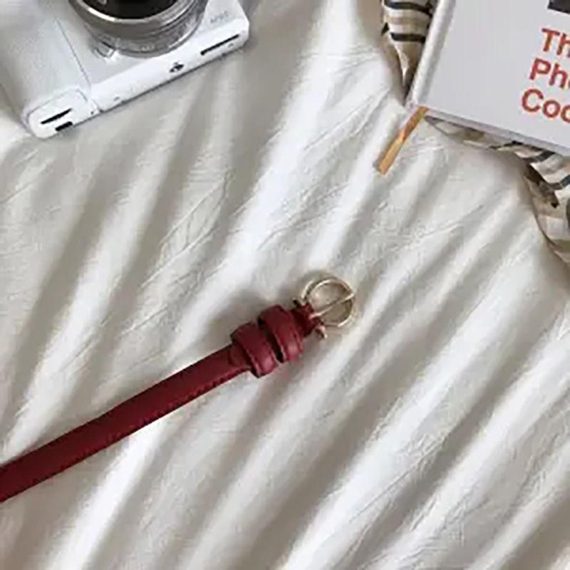 Stylish Cozy And Womens Pu Leather Belt With Chic Gold Buckle Available In Multiple Color Choices