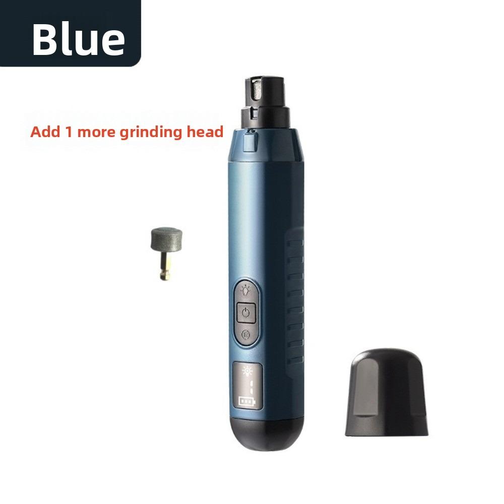 

5-Speed Dog Nail Grinder with 2 LED Lights USB Rechargeable Pet Nail Grinder LCD Display Low Noise Pet Paws Grooming синій