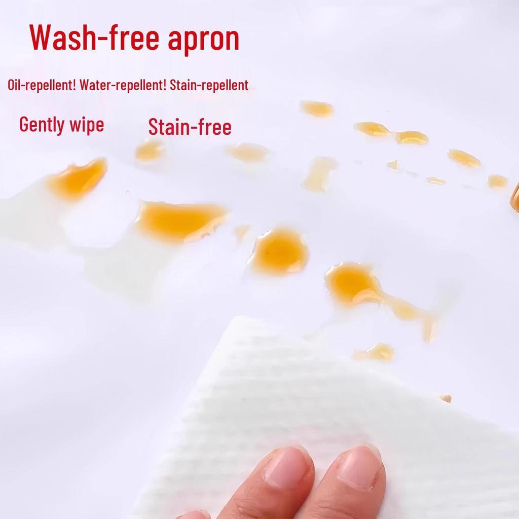 Sleeveless Waterproof TPU Kitchen Apron - Oil-Proof, Semi-Transparent, No-Wash Design